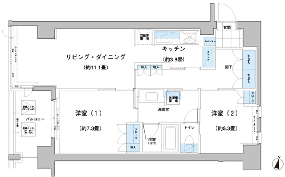 ガーデニエール砧レジデンス　915号室［ペット可］の間取り図