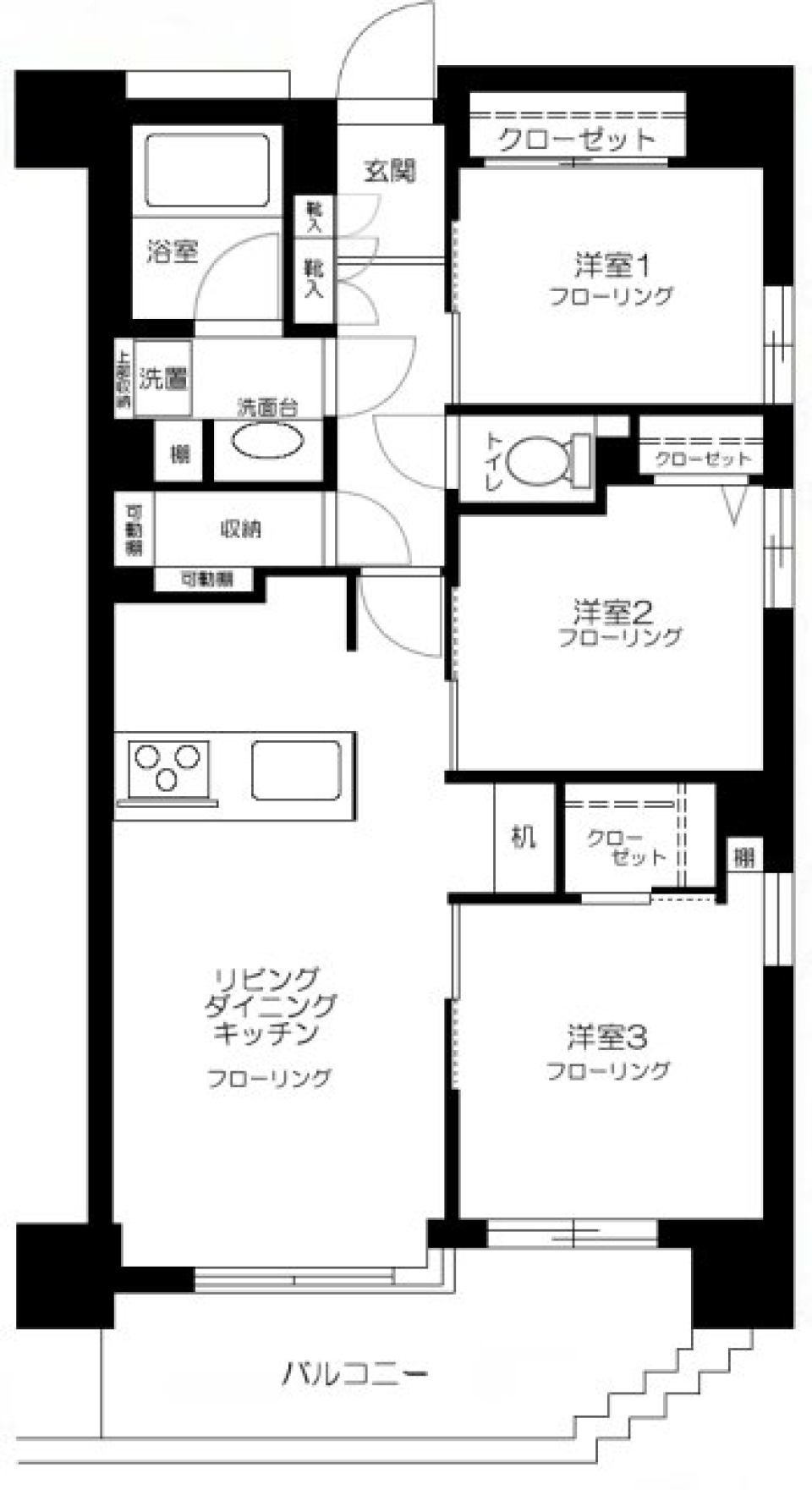 ラ・フォルム神楽坂　401号室の間取り図