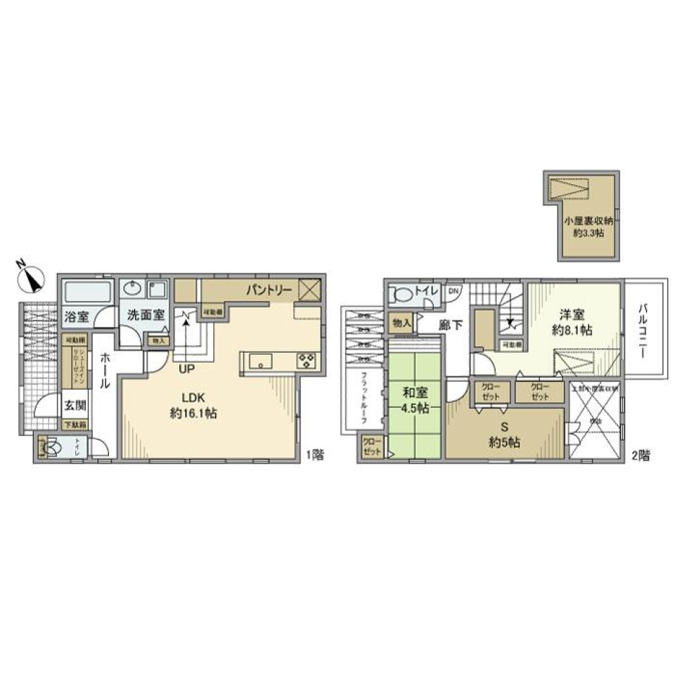 和モダンの心地よさ［ペット可］の間取り図