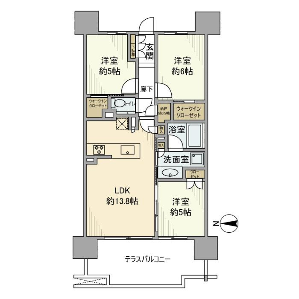 シティテラス品川イースト　505号室の間取り図