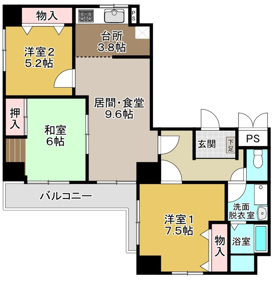 マホロバ　602号室の間取り図