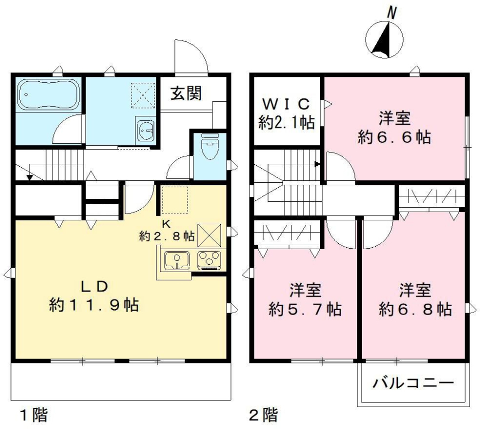 サンガーデン富士　C号室［ペット可］の間取り図