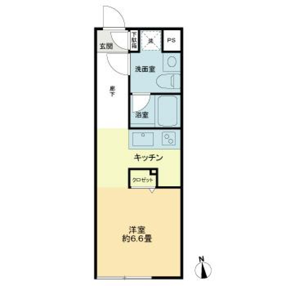 PREAS西大井　204号室［ペット可］の間取り図