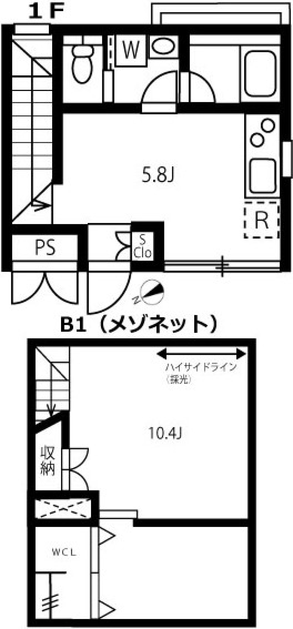 リーガランド恵比寿　103号室［ペット可］の間取り図