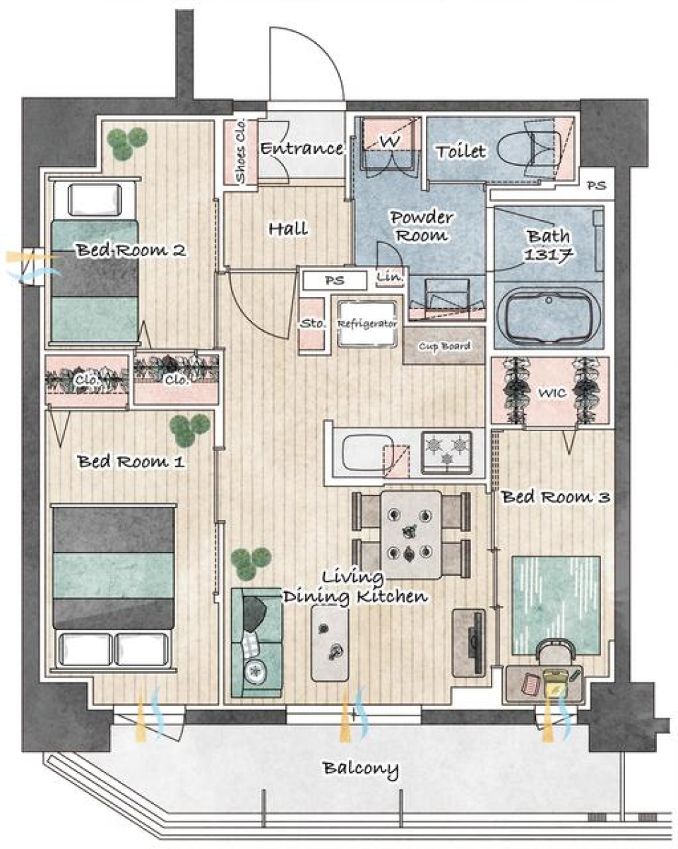 アーバネックス新御徒町　1101号室［新築］の間取り図