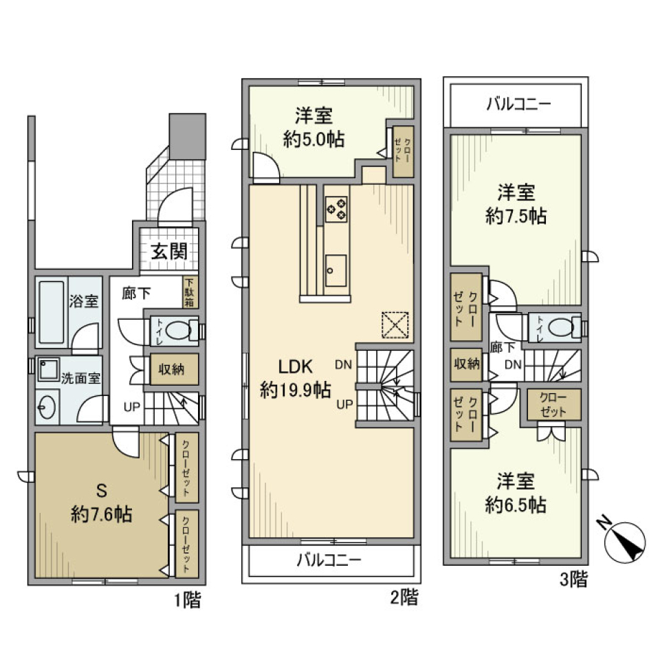 赤塚戸建の間取り図