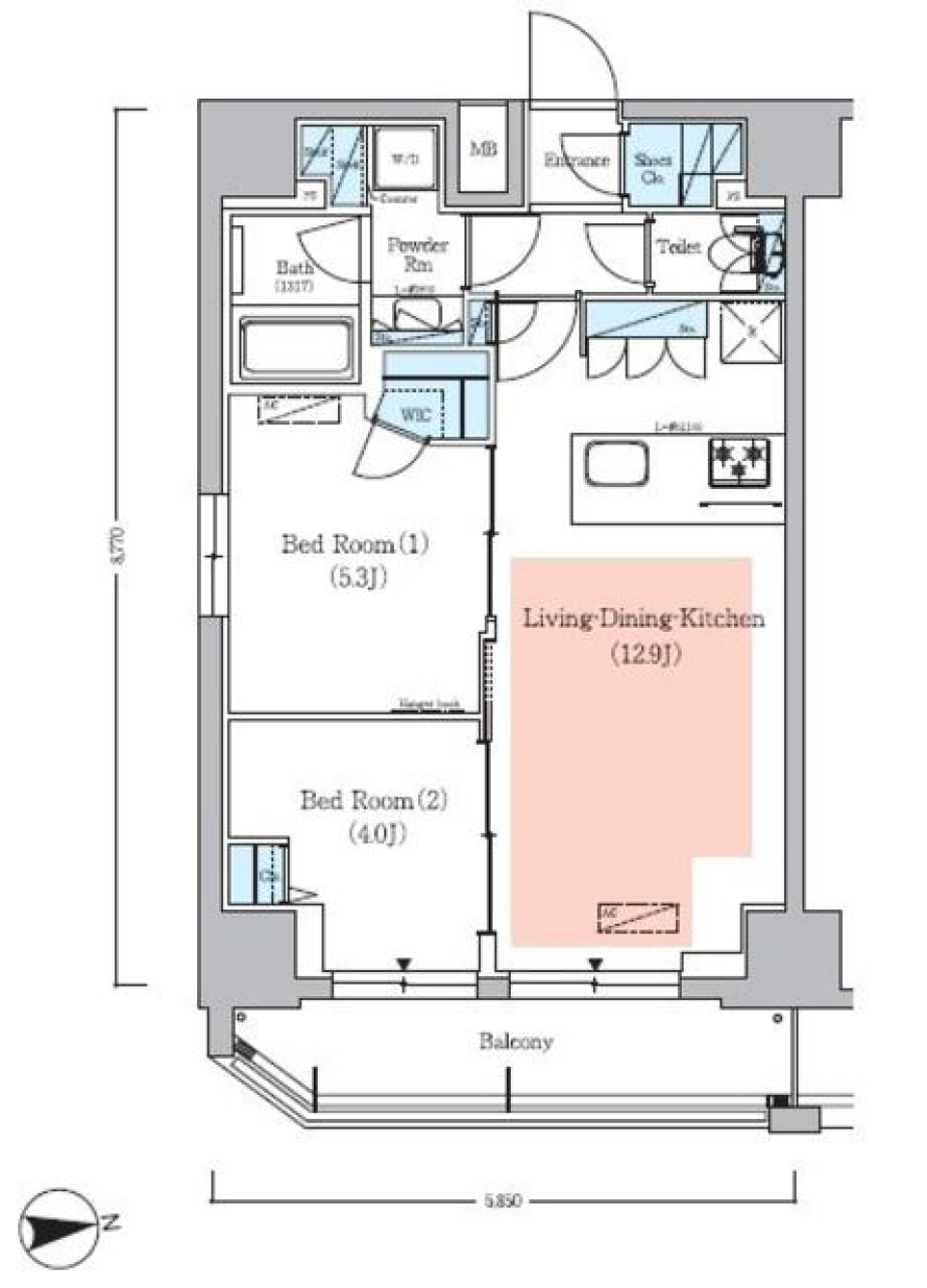 アーバネックス秋葉原ＥＡＳＴⅢ　905号室の間取り図