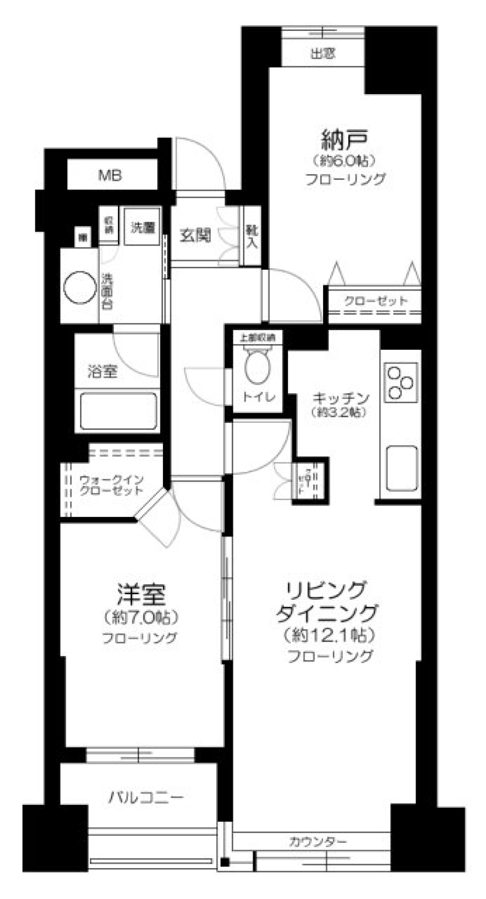 ベルメゾン文京白山　402号室の間取り図