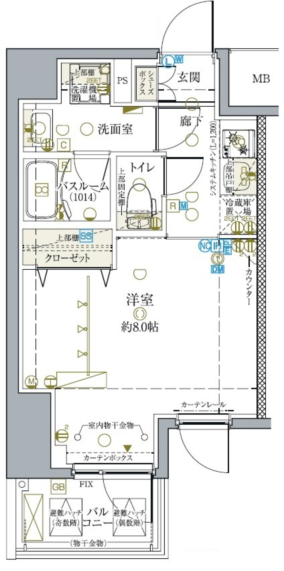 クレヴィスタ亀戸Ⅳ　905号室の間取り図