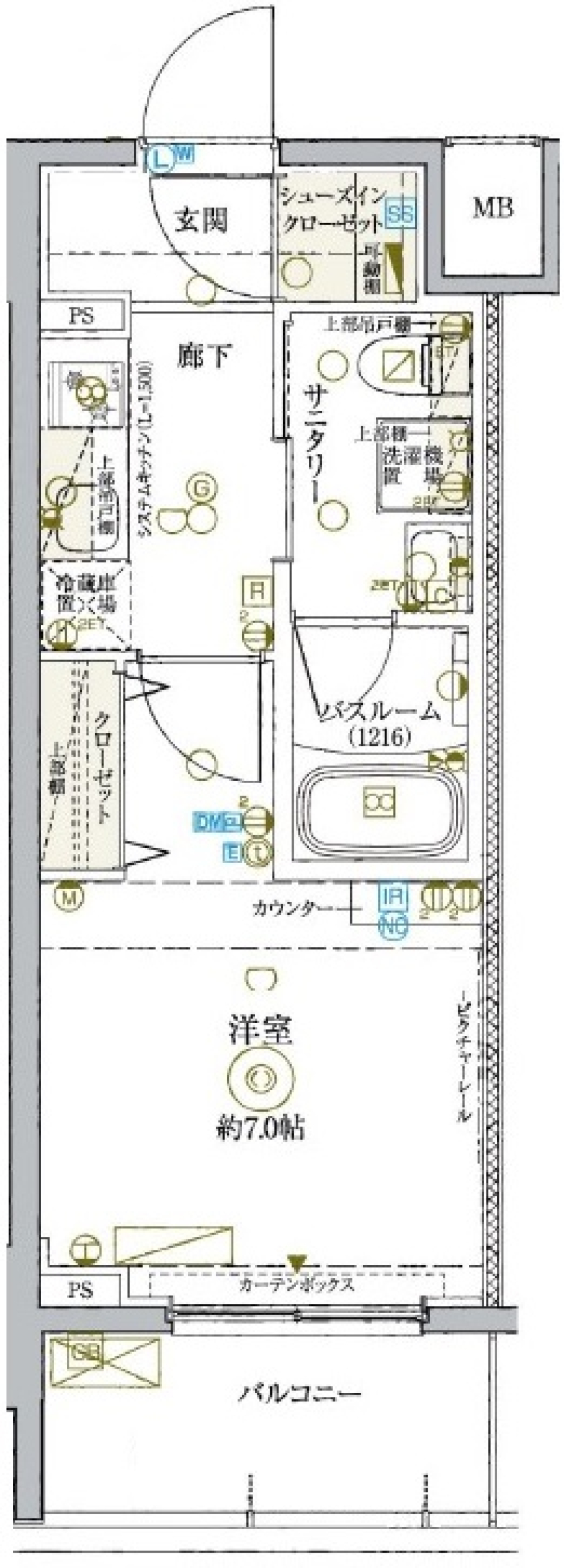 KDXレジデンス池袋ウエスト　1403号室の間取り図