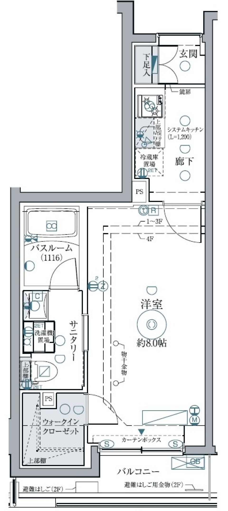 クレヴィスタ西馬込　209号室［ペット可］の間取り図