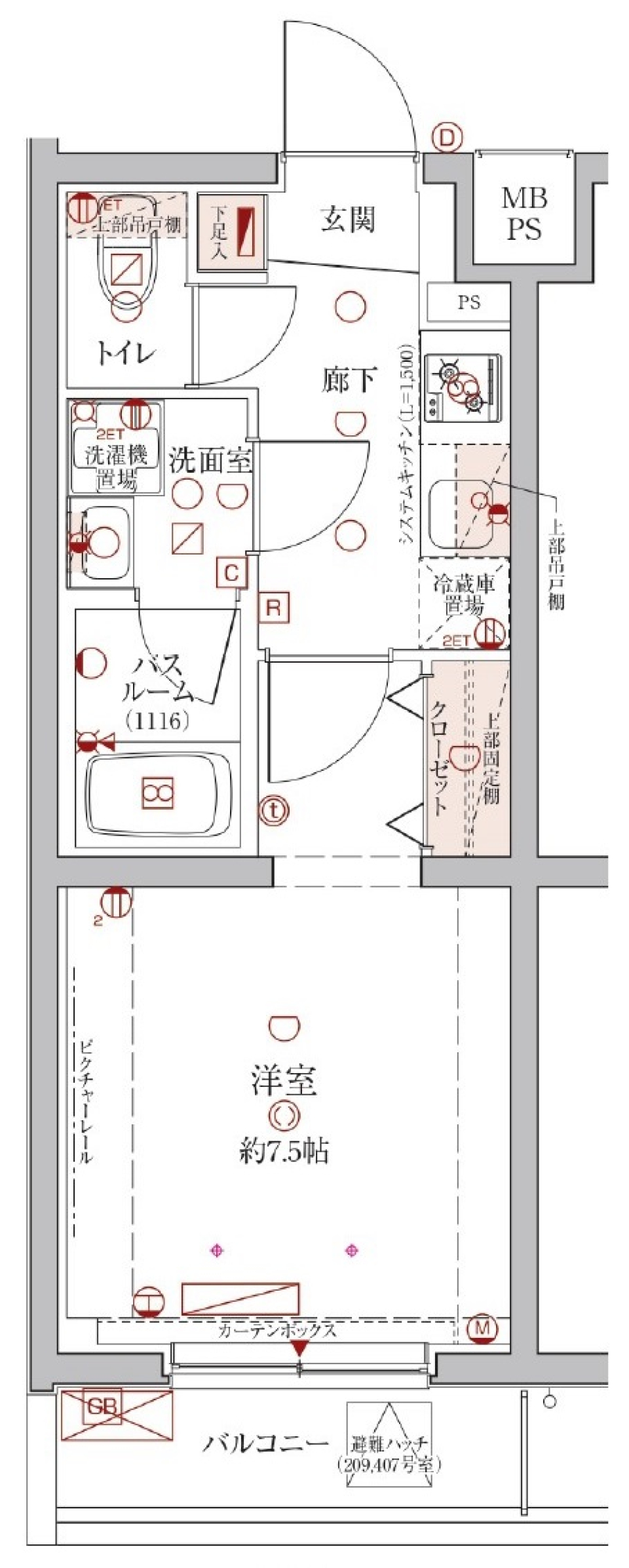 クレヴィスタ常盤台　303号室［ペット可］の間取り図