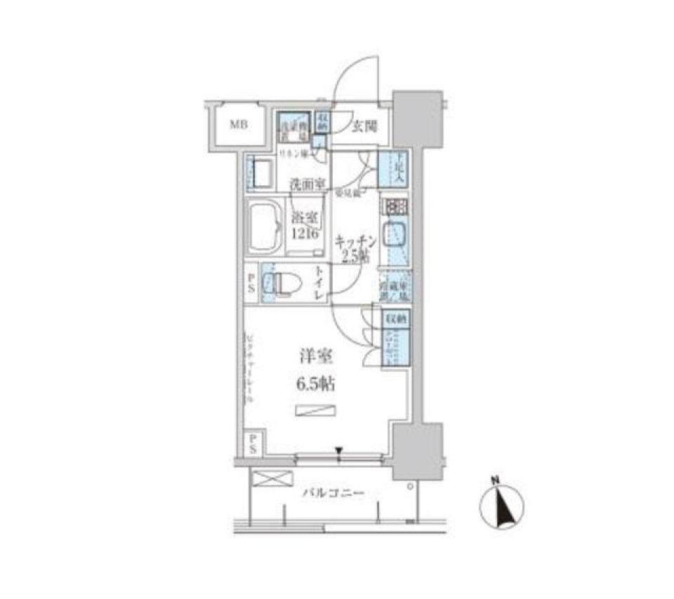 パークアクシス東上野　603号室［ペット可］の間取り図