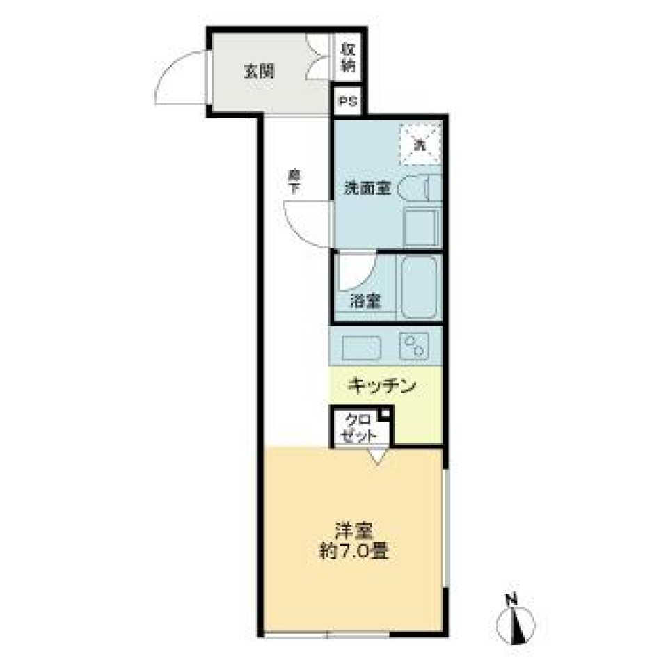 PREAS西大井　205号室［ペット可］［新築］の間取り図