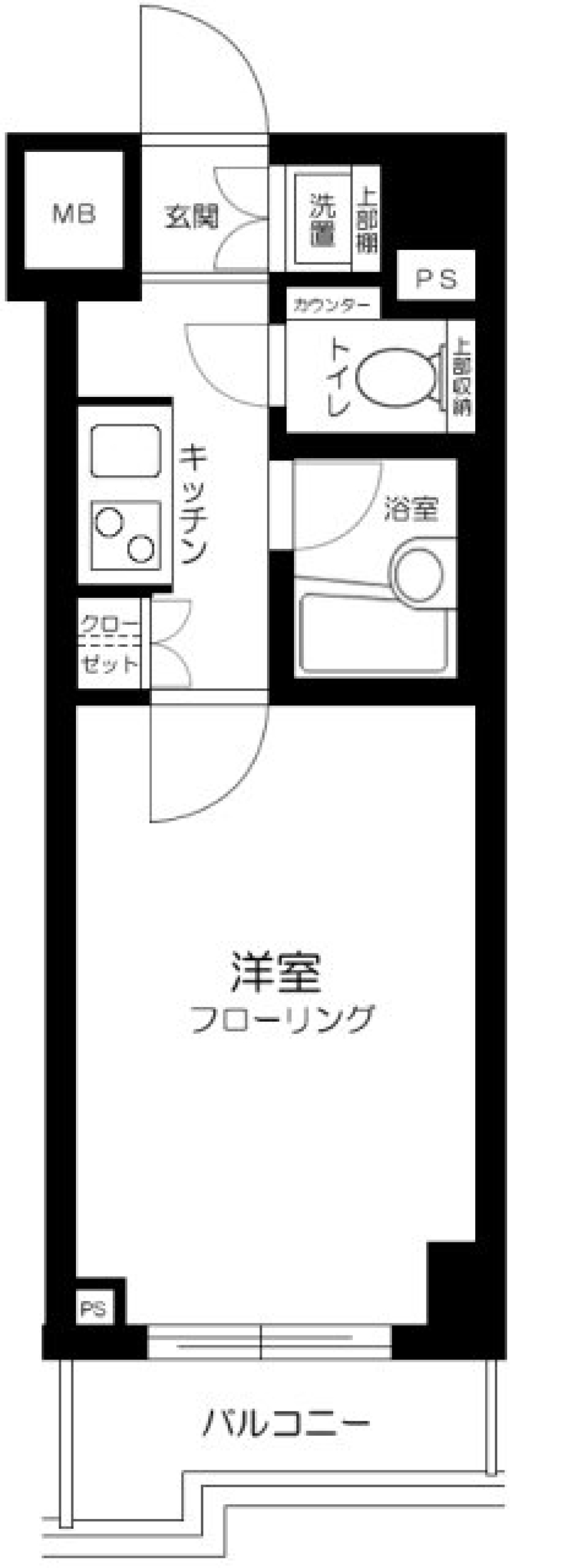 ルーブル飯田橋　407号室の間取り図