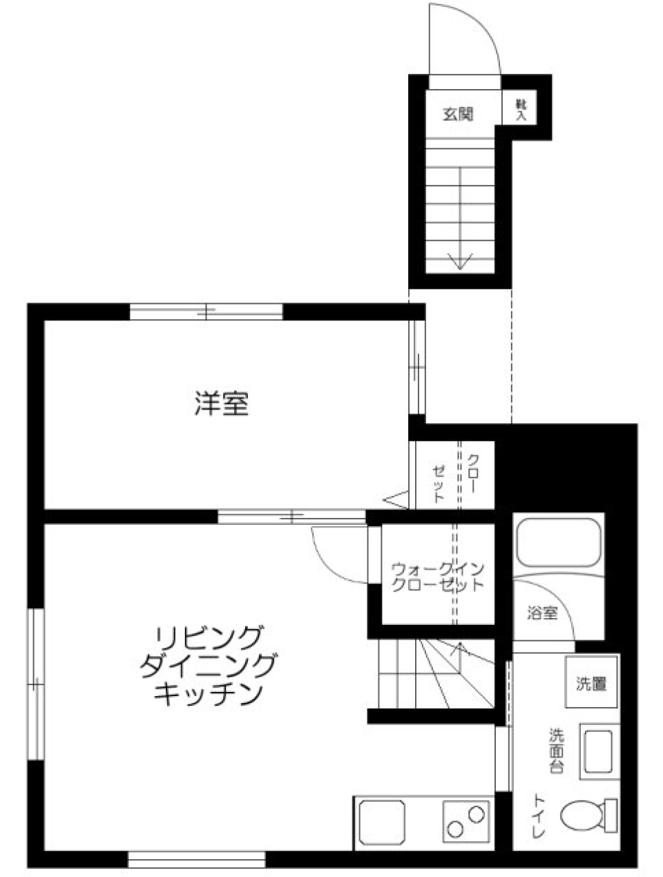 ゼニーヴ上高田Ⅱ　203号室の間取り図