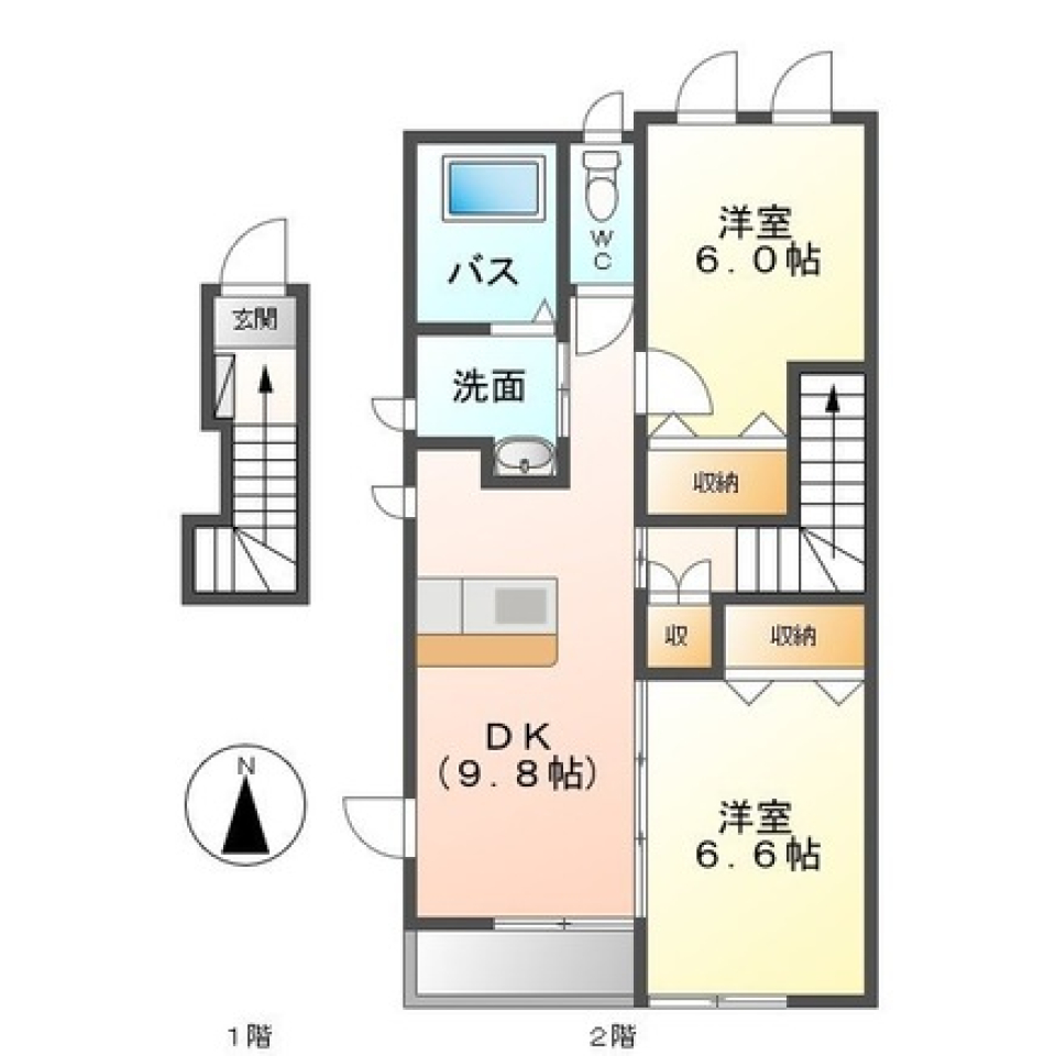 オール電化でペットと暮らすの間取り図