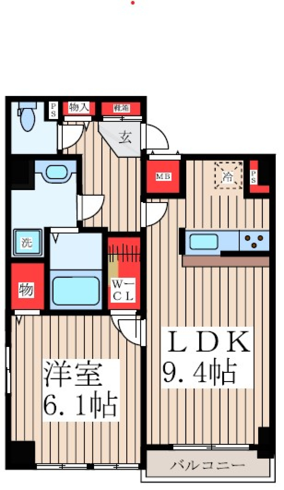 メインステージ日本橋人形町　1101号室の間取り図