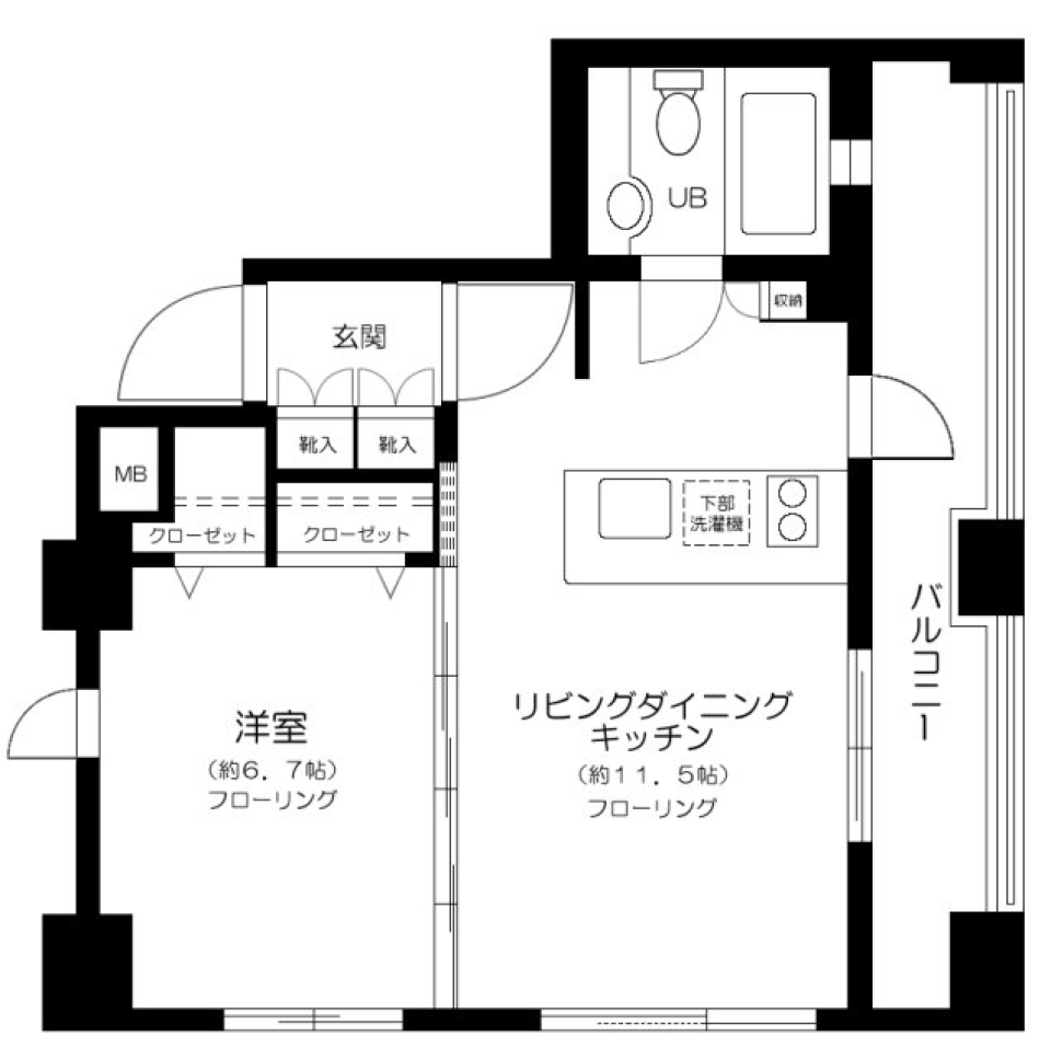 ステージグランデ文京大塚　1001号室の間取り図