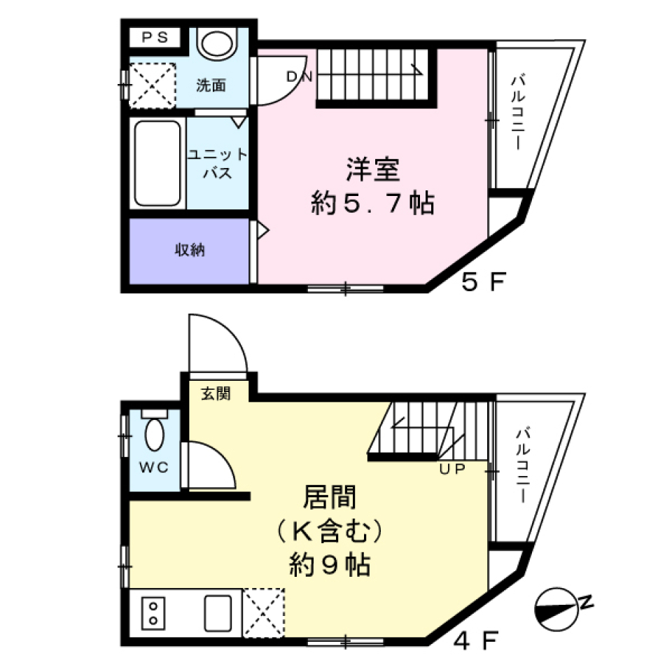 無機質に引き寄せられるの間取り図