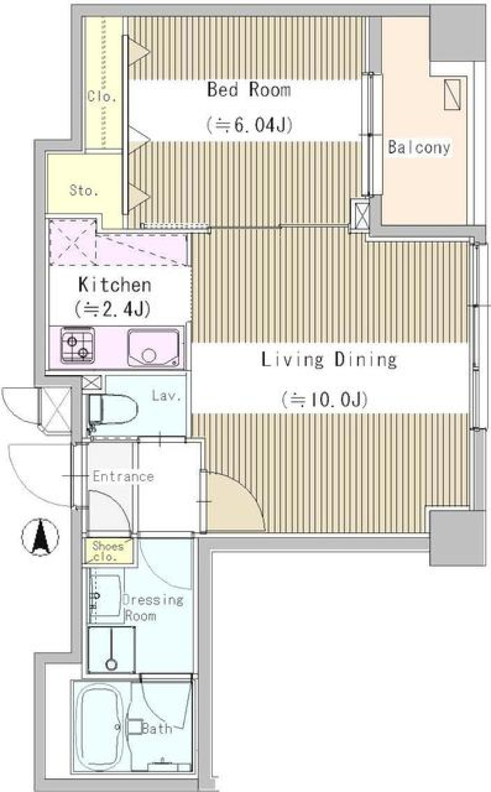 プラムコート東中野　107号室の間取り図