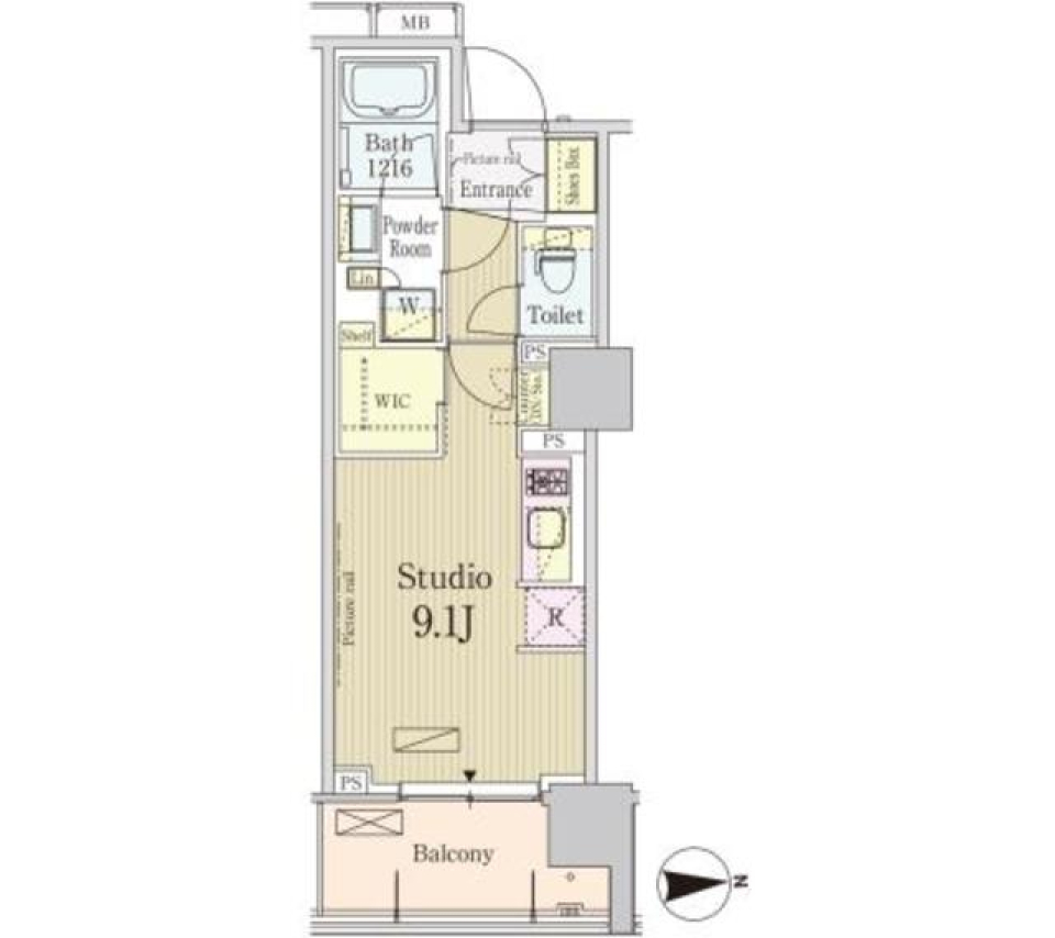 パークアクシス池田山　1012号室［ペット可］の間取り図