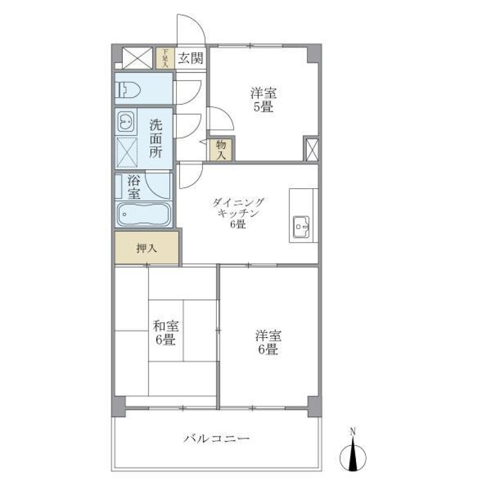 リーベブルク桃井　105号室の間取り図