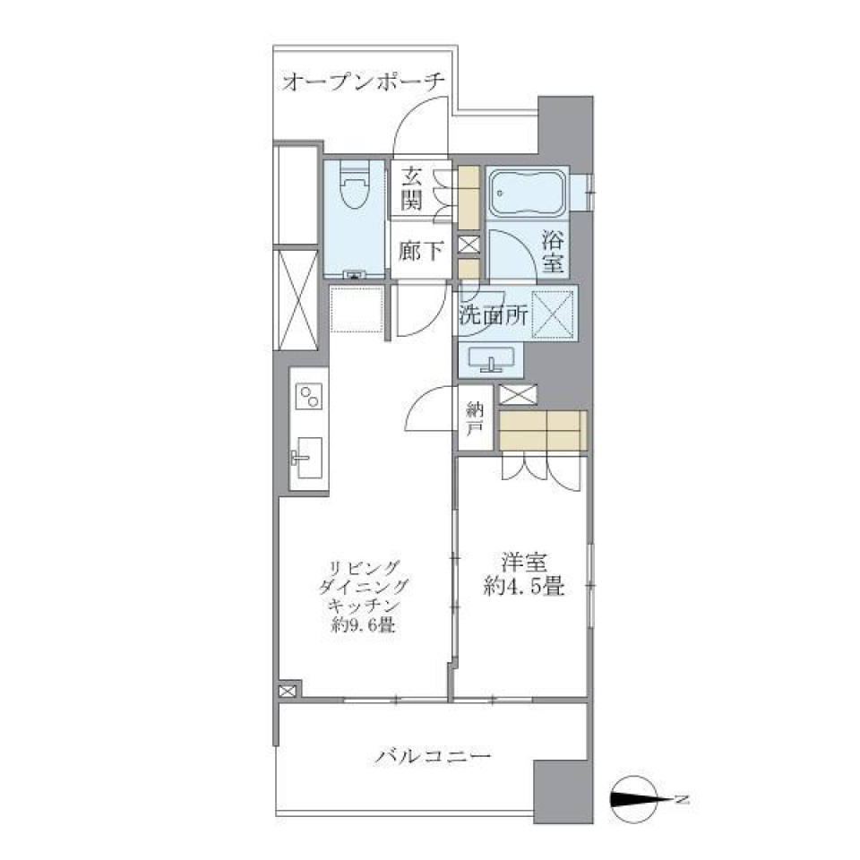 Ｂｒｉｌｌｉａ千代田左衛門橋　905号室の間取り図