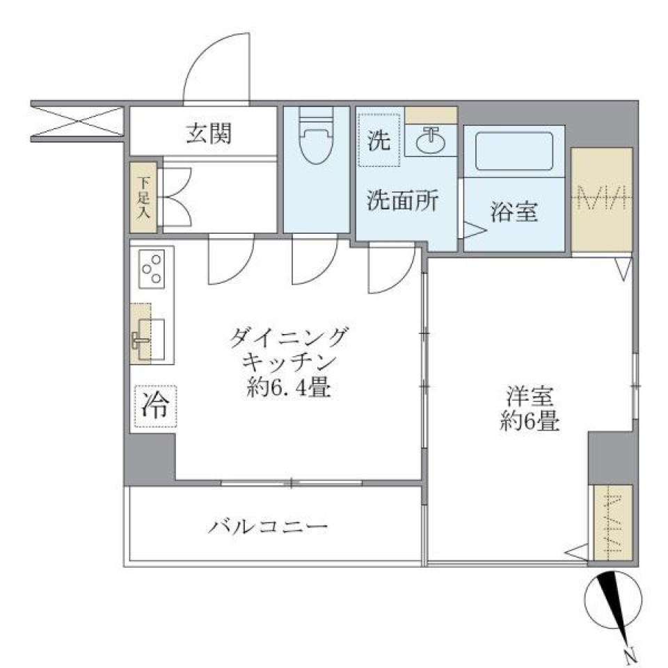 スカイコート武蔵小杉　204号室の間取り図