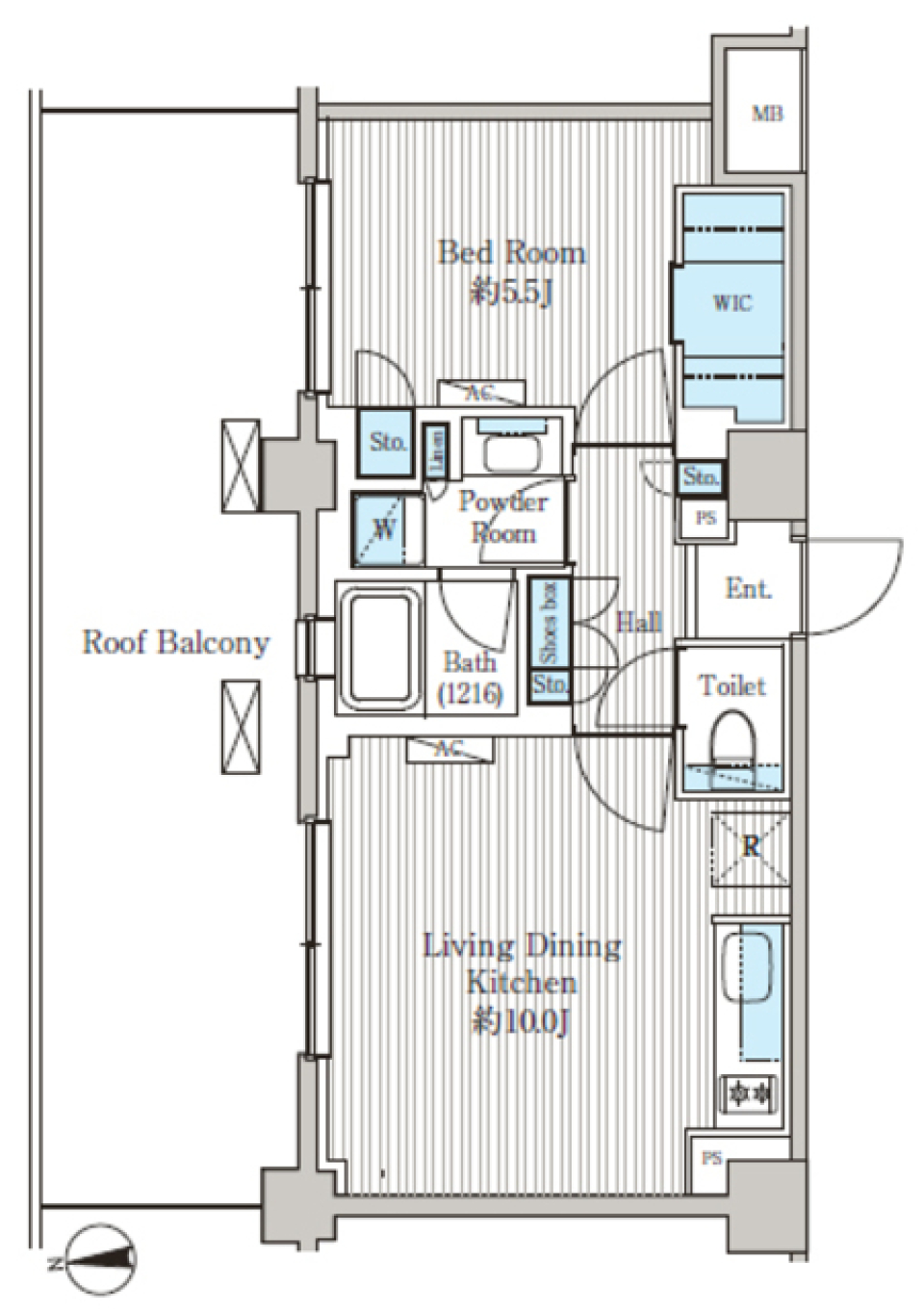オアーゼ品川レジデンス　614号室の間取り図
