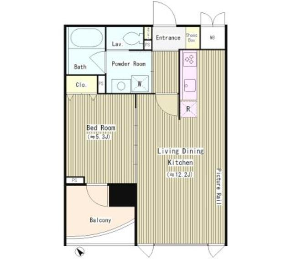 ユーストリア駒沢　407号室の間取り図