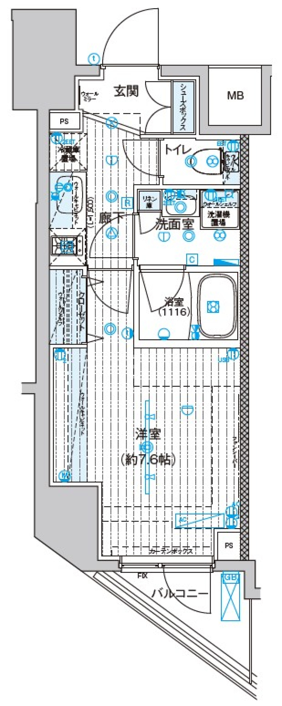 ブライズ東日本橋 703号室の間取り図