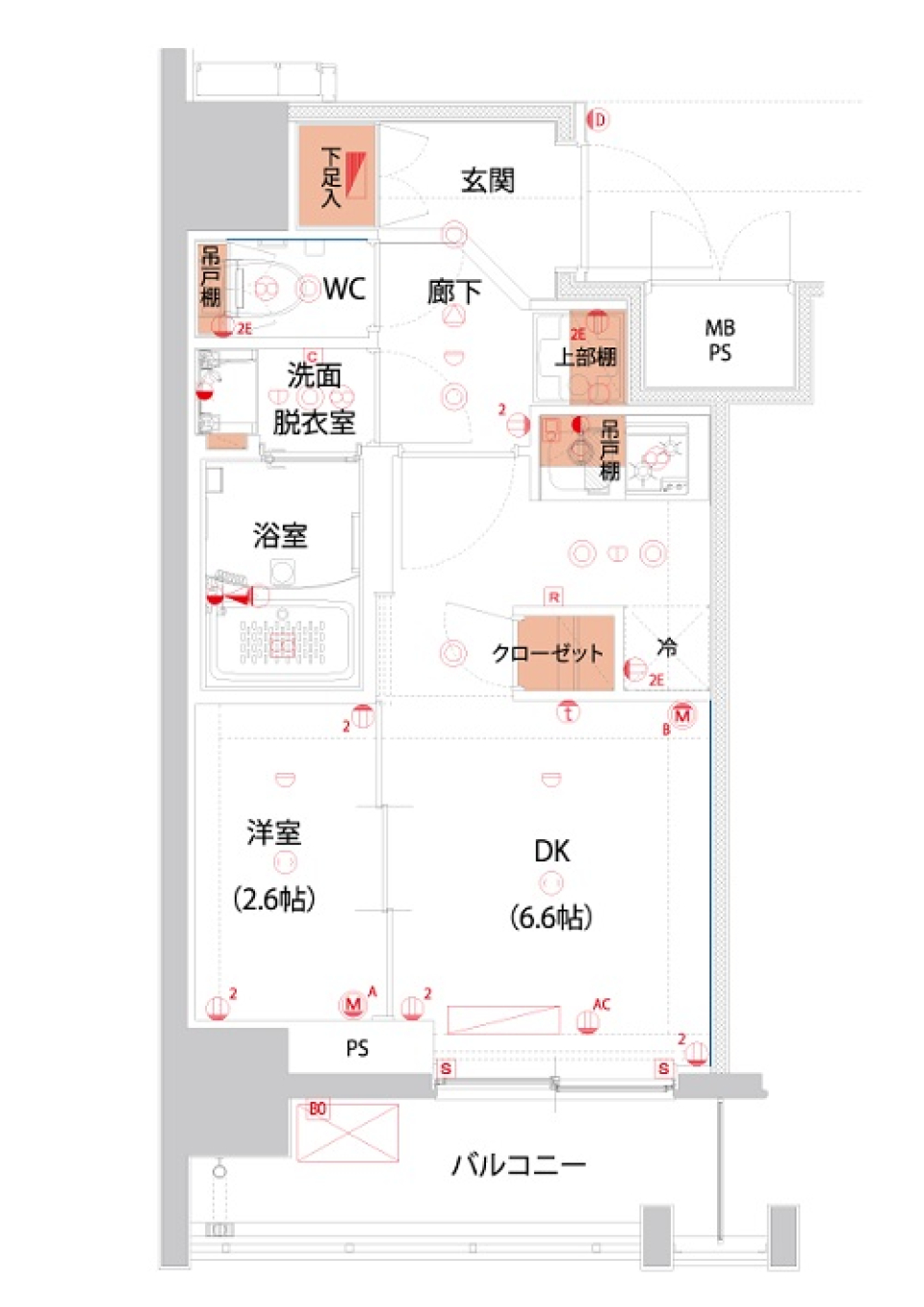 ハーモニーレジデンス山手大塚ザ・ガーデン　1001号室［ペット可］の間取り図