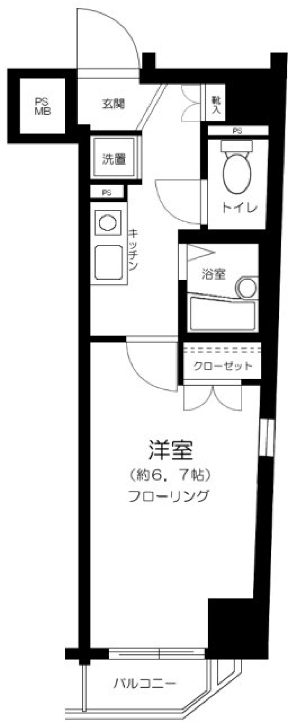 ロイヤルアメニティー白金　603号室の間取り図