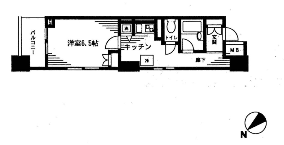 レジディア日本橋馬喰町　312号室［ペット可］の間取り図