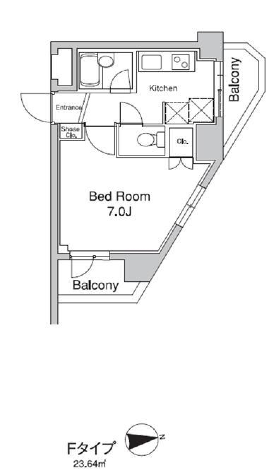 プラウドフラット代々木上原 505号室の間取り図
