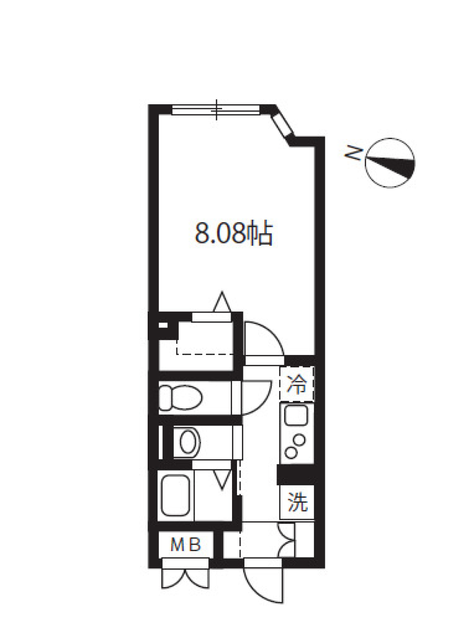 エルファーロ中野新井薬師 0102号室［ペット可］の間取り図