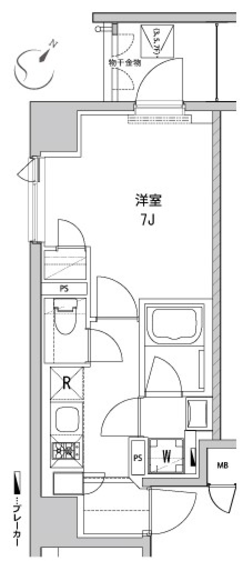 アヴァンテ勝どき 204号室の間取り図