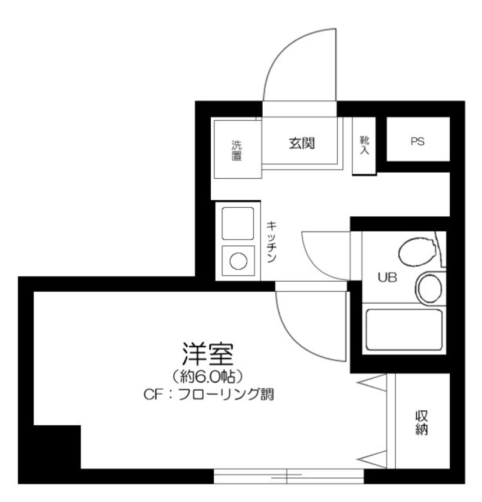 ミルフォード中井 401号室の間取り図