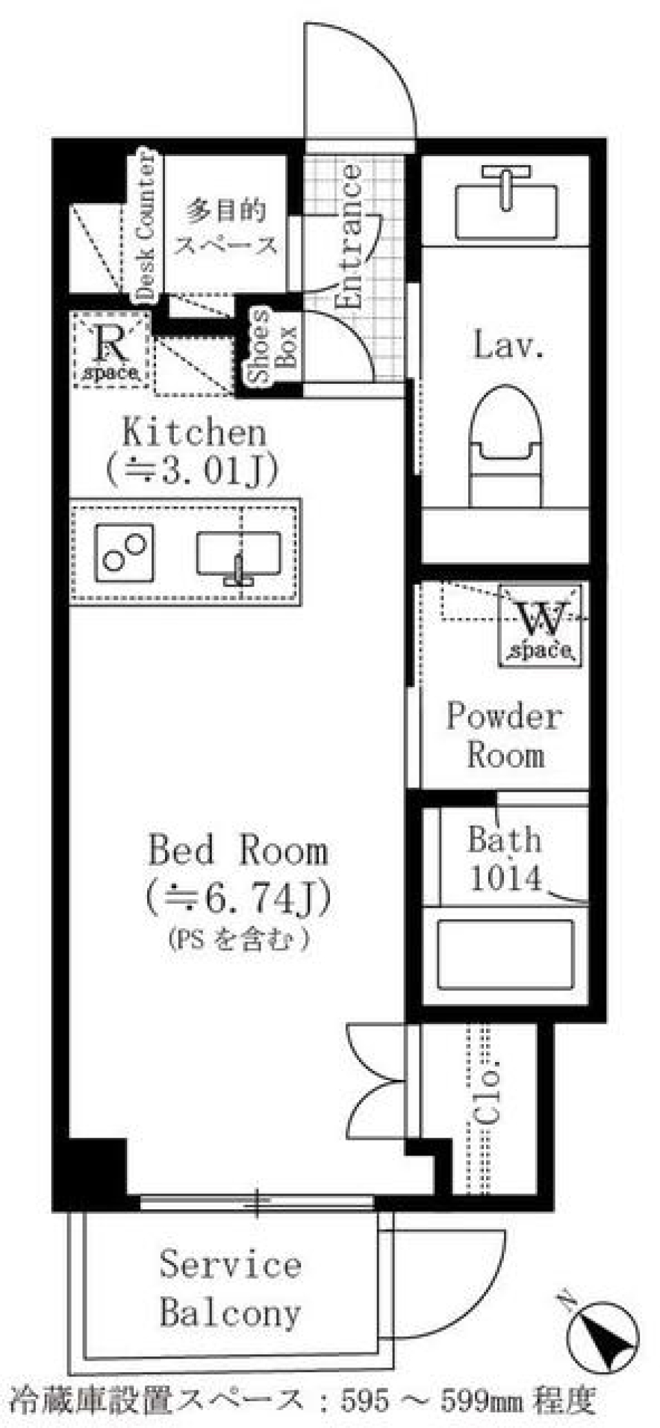 ＡＳＴＩＬＥ目黒不動前　102号室［新築］の間取り図