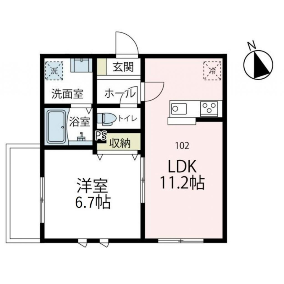 ＲＯＹＡＬリーク　102号室［新築］の間取り図