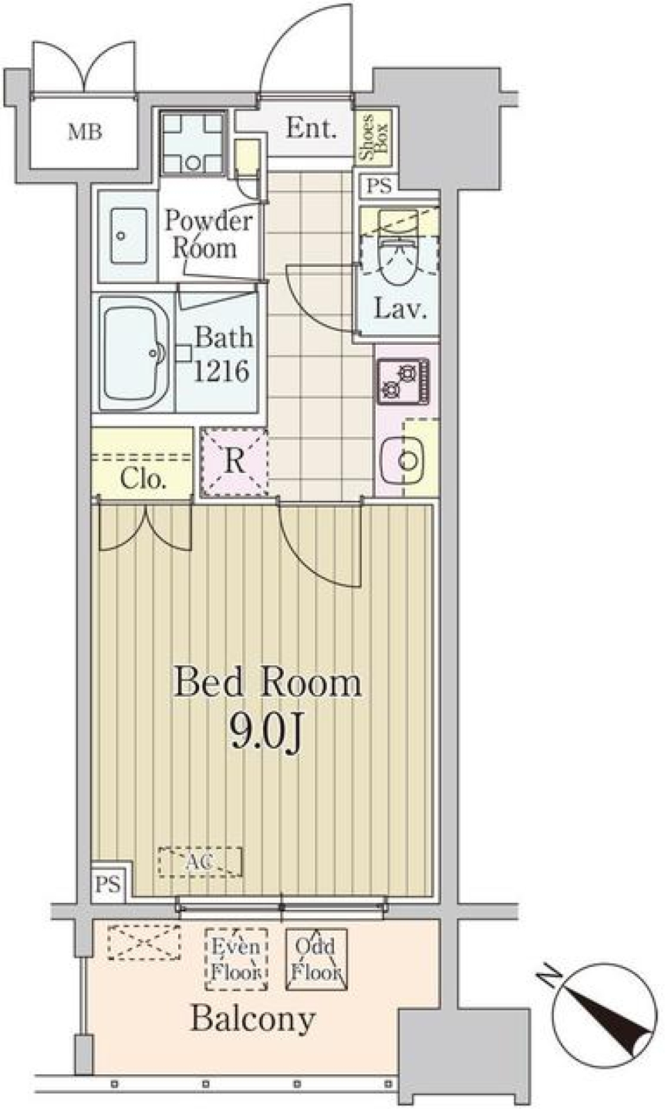 グランパレス東京八重洲アベニュー　310号室の間取り図