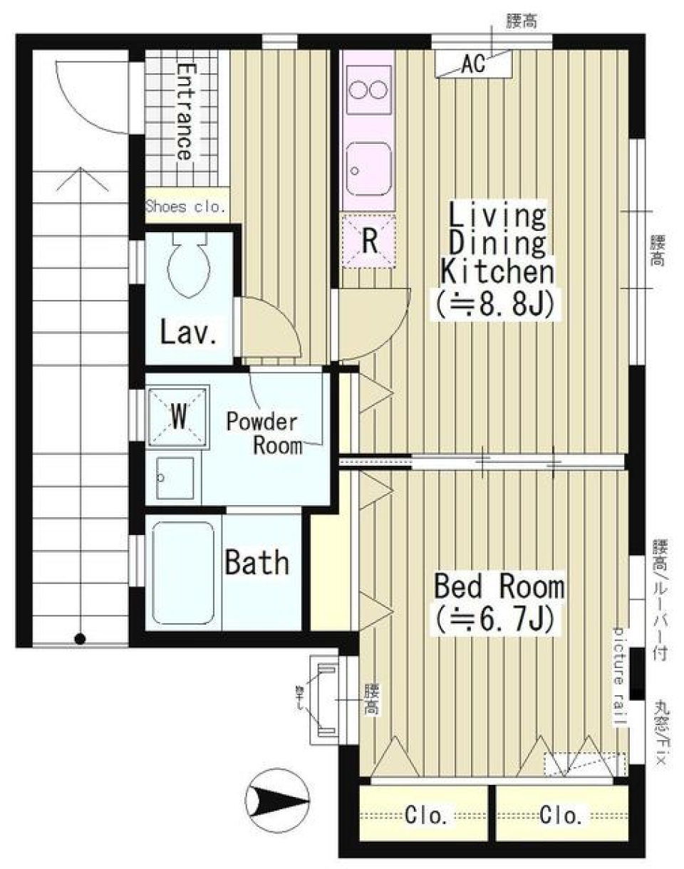 フォレストスクエア　201号室の間取り図