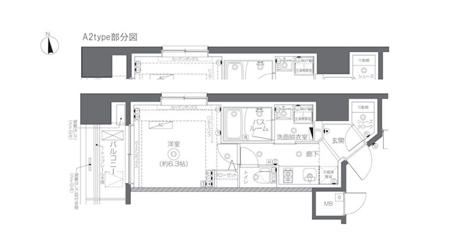 ZOOM秋葉原SQUARE 1101号室［ペット可］の間取り図