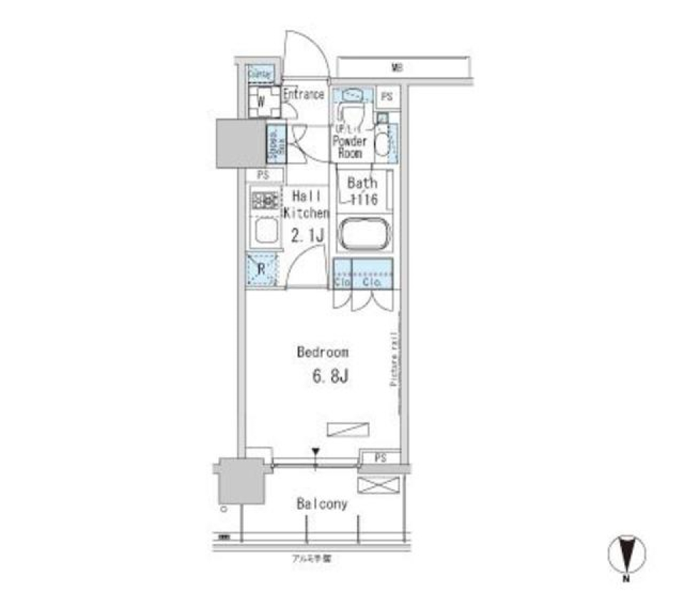 パークアクシス蒲田ステーションゲート　602号室［ペット可］の間取り図