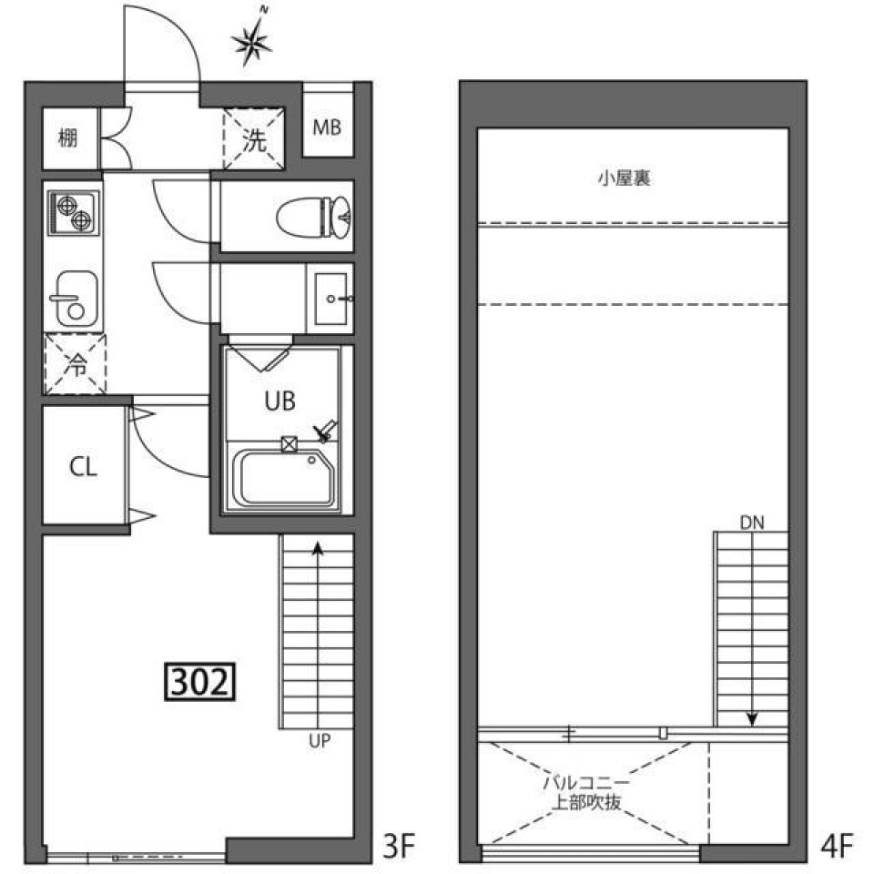 Green terrace　302号室の間取り図