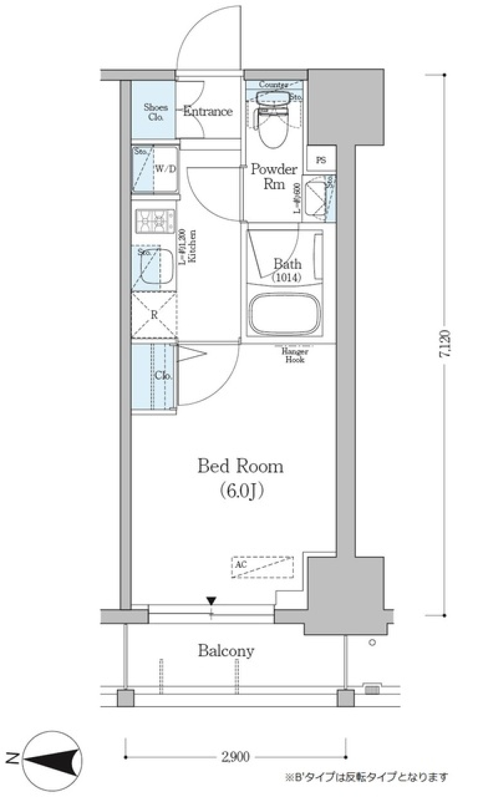 アーバネックス南品川　1103号室の間取り図