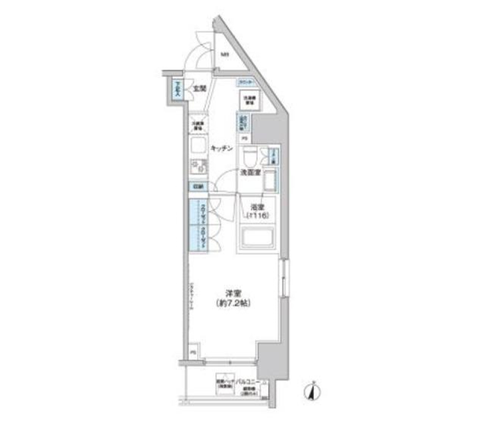 パークキューブ西新宿　801号室の間取り図