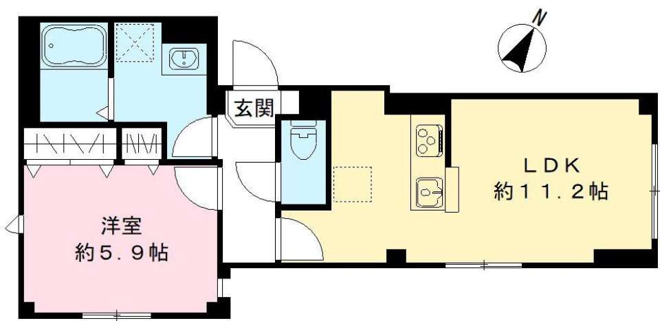 メゾン・シャルマン　101号室［新築］の間取り図