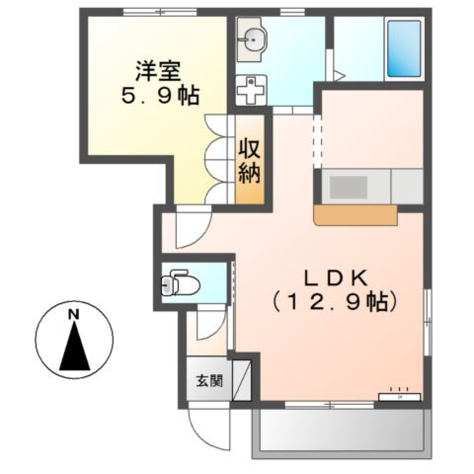 立地が良くてペットもうれしい！の間取り図